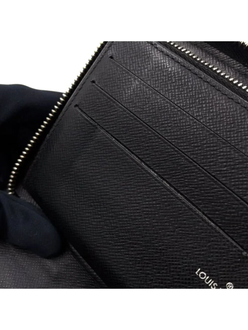 Louis Vuitton Zippy Organizer Damier Graphite Leather Black Zip Around Wallet